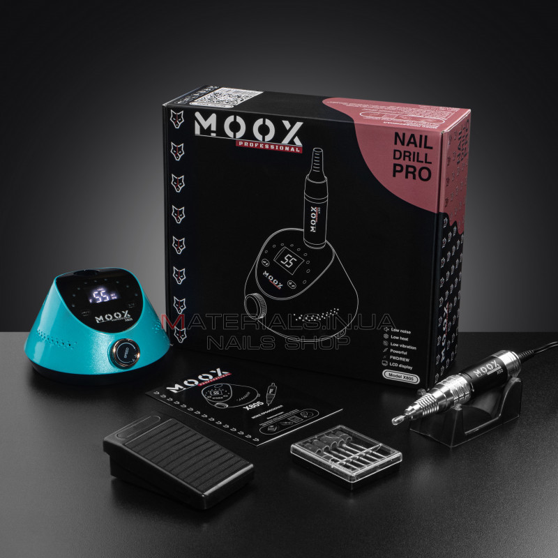 Фрезер Мокс X805 (Cyan) на 55 000 об/хв. та 80W. для манікюру та педикюру