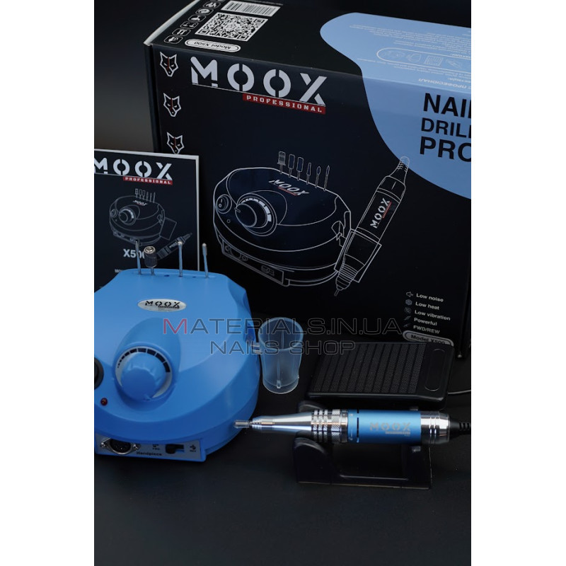 Фрезер Мокс X500 (Sky blue) на 45 000 об/хв. та 65W. для манікюру та педикюру