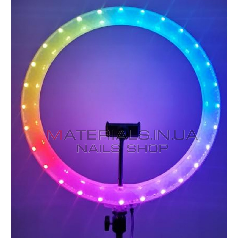 Кільцева LED-лампа 3D-36, RGB, 36 см, 14″, 120 світлодіодів, 24 RGB