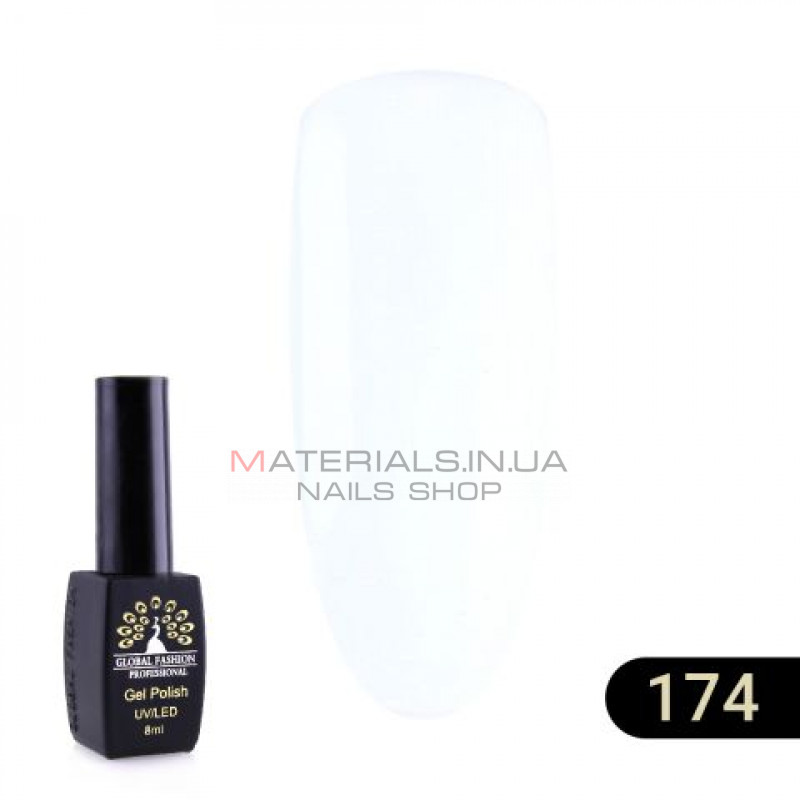 Гель лак BLACK ELITE 174 (white), Global Fashion 8 мл