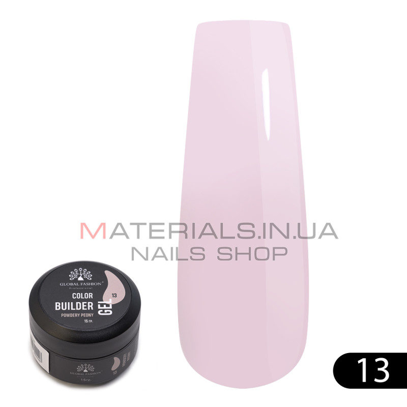 Гель для моделювання нігтів 15 гр, Color Builder Gel 13- Powdery peony