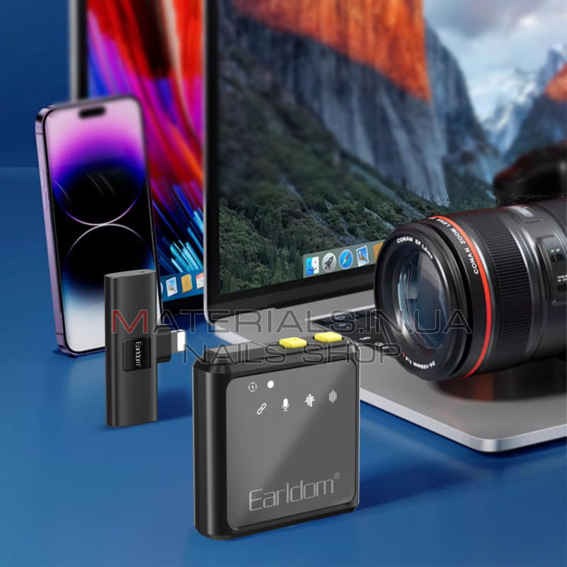 Бездротовий мікрофон для телефона Earldom ET-MC9L, Lightning