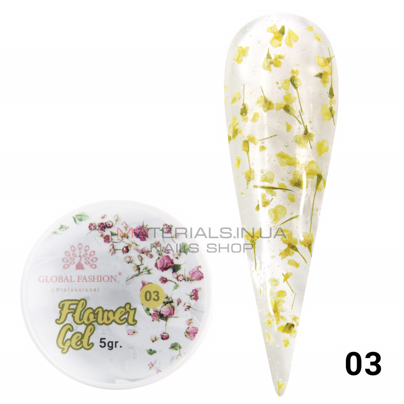 Гель із сухоцвітами 5 гр, Flower Gel 03 Гель із сухоцвітами 5 гр, Flower Gel 03