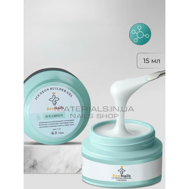 Ice Neon Builder Gel №2 Bee Nails, 15 ml