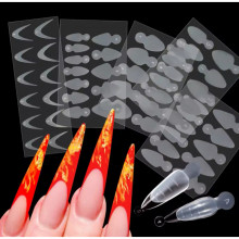 Nail Molds 12шт. (різні розміри) - Силіконові молди для дизайну нігтів та французького манікюру Дизайнер