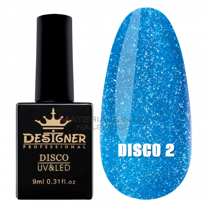 Светоотражающий гель-лак Disco Gel Polish Designer, 9 мл. №2 Светоотражающий гель-лак Disco Gel Polish Designer, 9 мл. №2