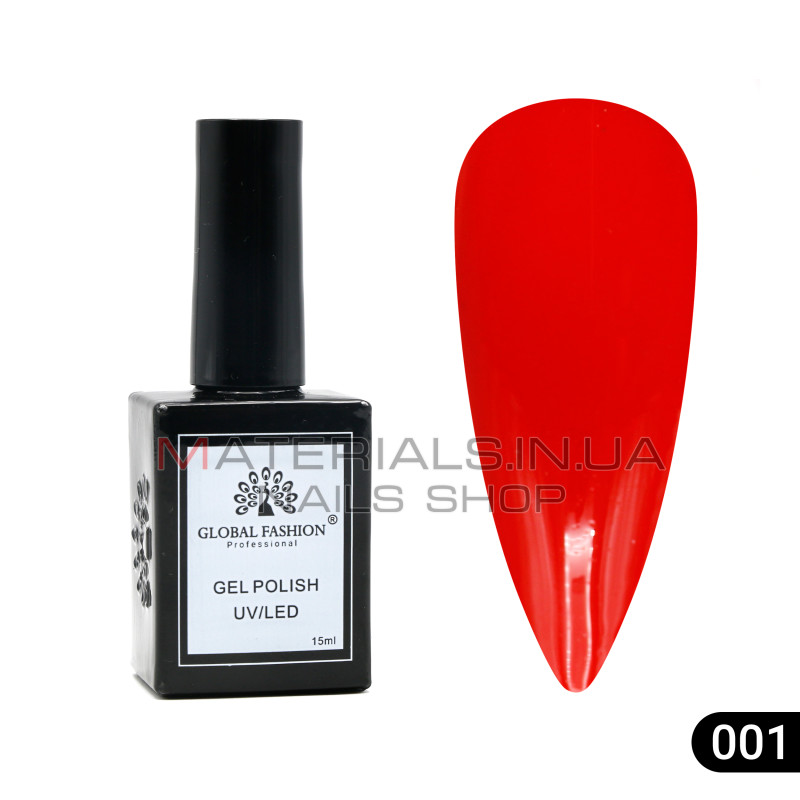 Гель лак Global Fashion, Gel polish 15 ml, 01