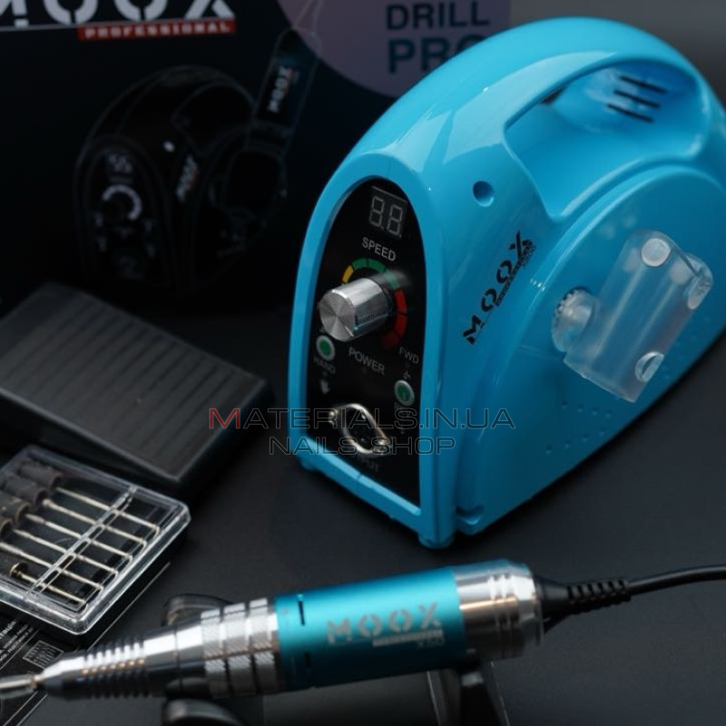 Фрезер Мокс X806 (Light blue) на 55 000 об./мин. и 80W. для маникюра и педикюра Фрезер Мокс X806 (Light blue) на 55 000 об./мин. и 80W. для маникюра и педикюра