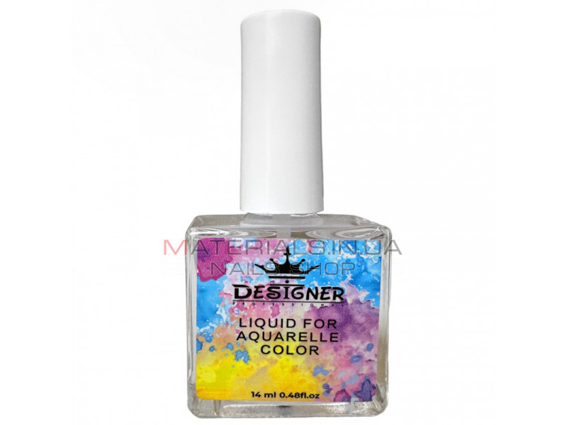 Liquid for aquarelle color - 14 мл., Дизайнер (Жидкость для акварельных капель)