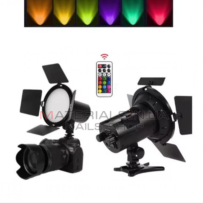 Студійний LED-прожектор JSL-216, 16 × 15 см, 128 світлодіодів, 2700 K-6500 K, пульт ДК