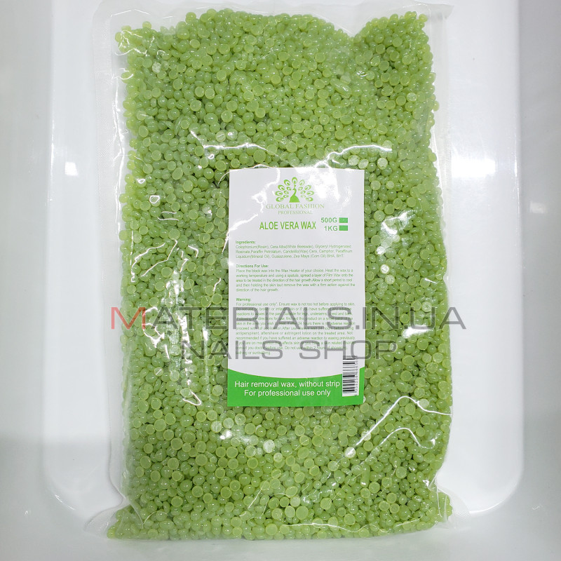Віск у гранулах Global, 1000г Aloe Vera