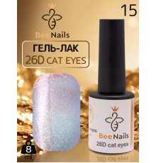 Гель-лак котяче око 26D cat eyes Bee Nails, №15