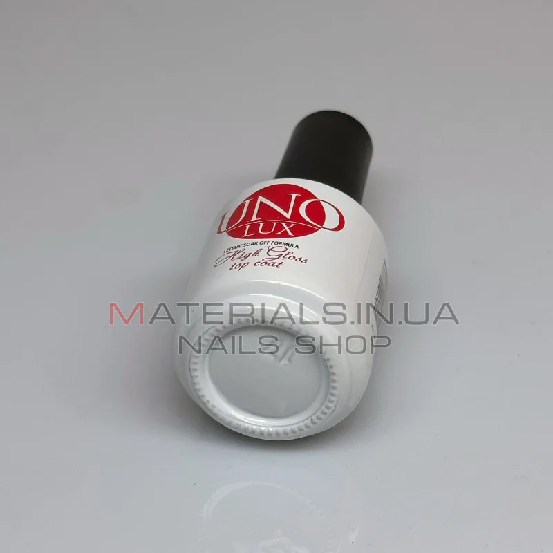 Uno Lux High Gloss Top Coat - Верхнее супер глянцевое покрытие (15 мл.)