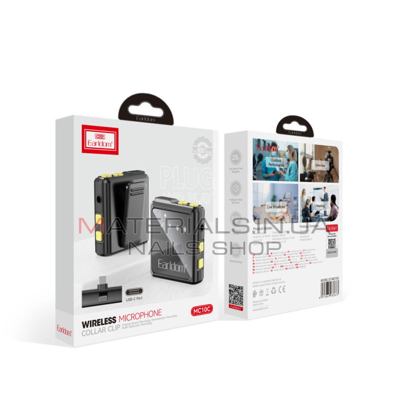 Бездротовий мікрофон для телефона Earldom ET-MC10C, USB-C