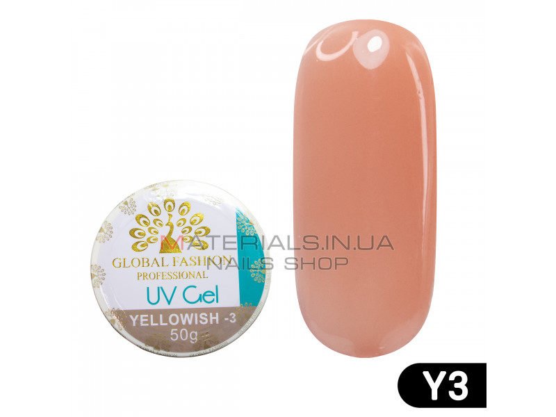 Гель для моделювання нігтів Global Fashion 50 г Yellowish-3