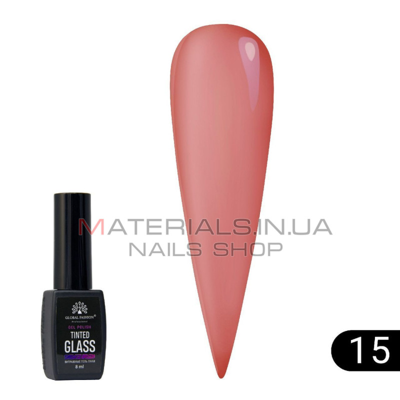 Витражный гель-лак Global Fashion Tinted Glass №15, 8 мл