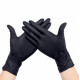 Нітрилові рукавички без пудри чорні (M) щільні 100шт