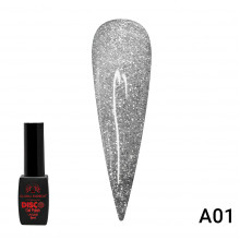 Гель лак Disco Gel Polish, Global Fashion, светоотражающий,  8мл A01