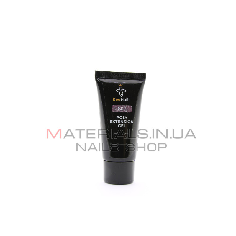Poly-gel Bee Nails з глітером #S02, 30г
