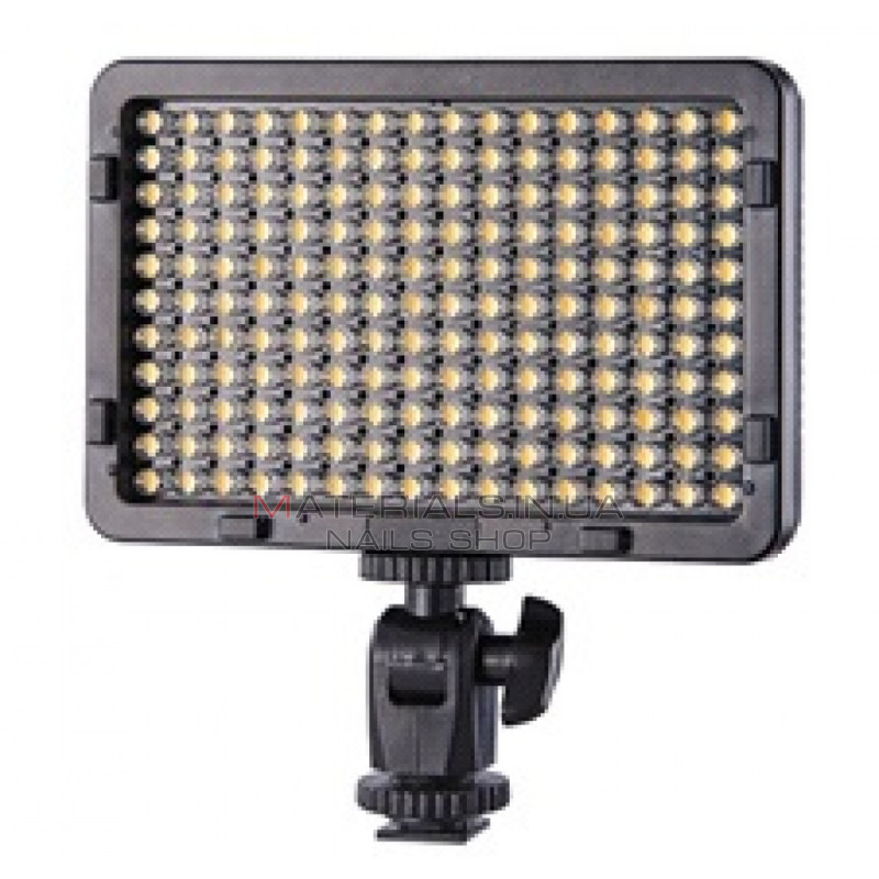 Накамерный видеосвет LED — PT-176S 2 COLORS (11W/1320LM/LED176 PCS/3200K-5600K)LED DISPLAY +Battery F550/7.2V/2200Mah+Charger Накамерный видеосвет LED — PT-176S 2 COLORS (11W/1320LM/LED176 PCS/3200K-5600K)LED DISPLAY +Battery F550/7.2V/2200Mah+Charger