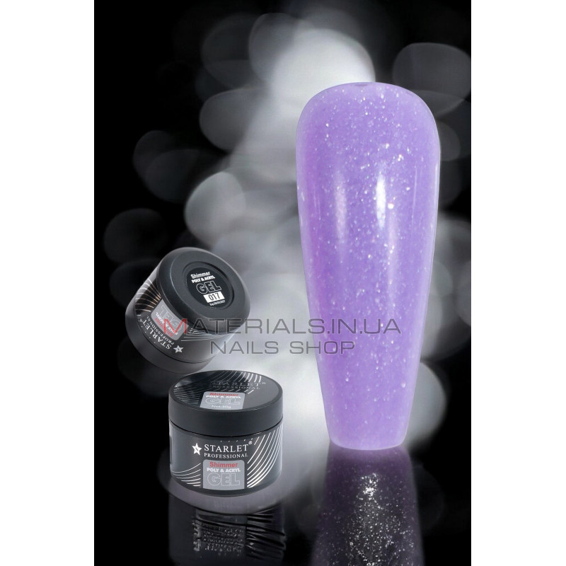 Гель для наращивания ногтей Starlet Professional Shimmer Poly & Acryl 30 мл. № 17 Гель для наращивания ногтей Starlet Professional Shimmer Poly & Acryl 30 мл. № 17