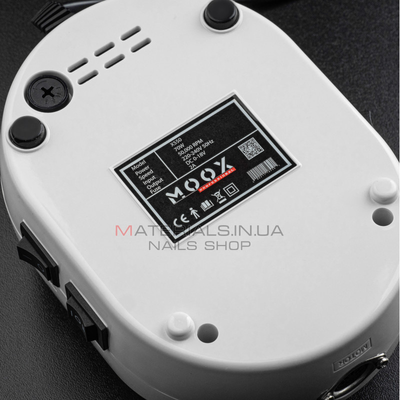Фрезер Мокс X550 (Белый) на 50 000 об./мин. и 70W. для маникюра и педикюра Фрезер Мокс X550 (Белый) на 50 000 об./мин. и 70W. для маникюра и педикюра