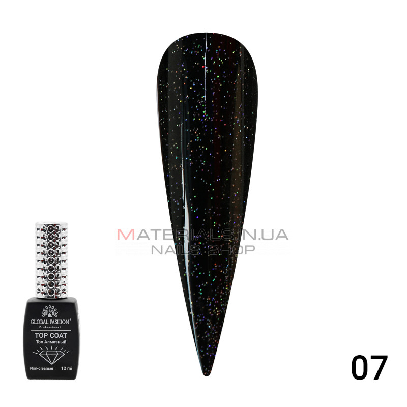 Топ із гліттером Galaxy Top Coat 07, 12 мл Топ із гліттером Galaxy Top Coat 07, 12 мл