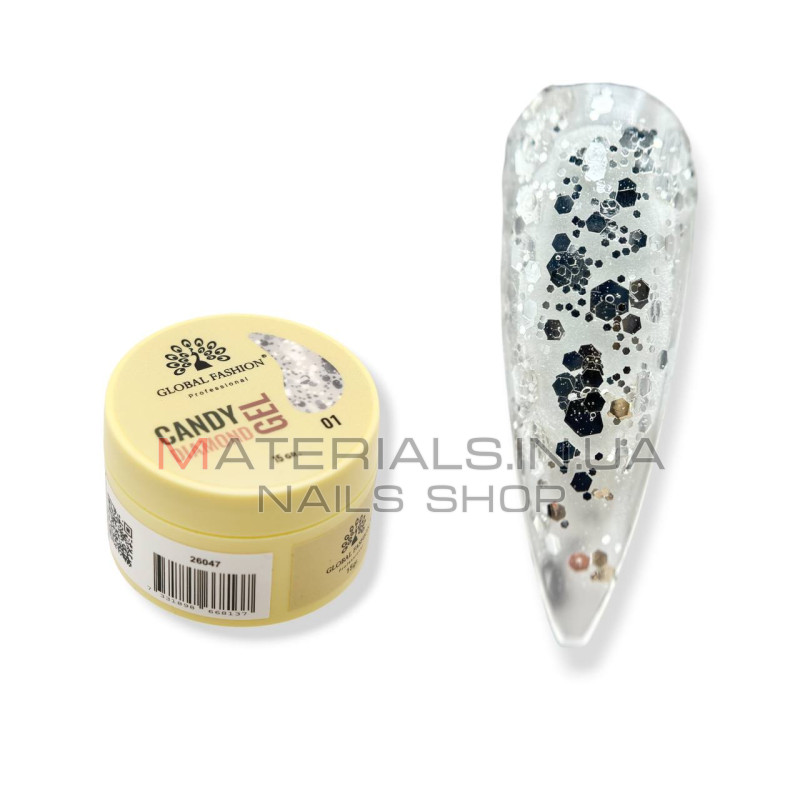 Гель для моделювання нігтів 15 г, Diamond Builder Gel 01