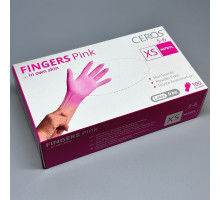 Перчатки нитриловые розовые без пудры SEF размер XS, 100 шт