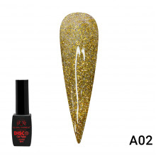 Гель лак Disco Gel Polish, Global Fashion, светоотражающий, 8 мл A02
