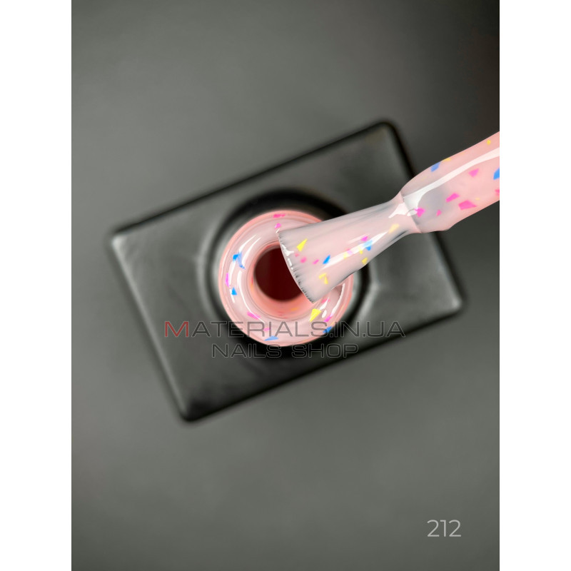 Цветная база Sugar base 212 Дизайнер (9 мл.) - с разноцветными хлопьями Цветная база Sugar base 212 Дизайнер (9 мл.) - с разноцветными хлопьями