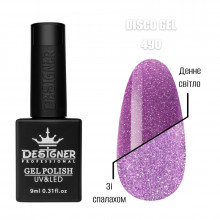 Светоотражающий гель лак Disco Gel 490 Дизайнер (9мл.)