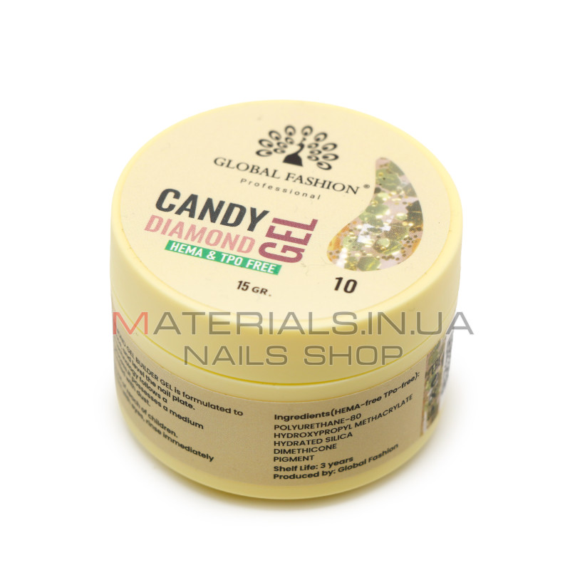 Гель для моделювання нігтів 15 г, Diamond Builder Gel 10
