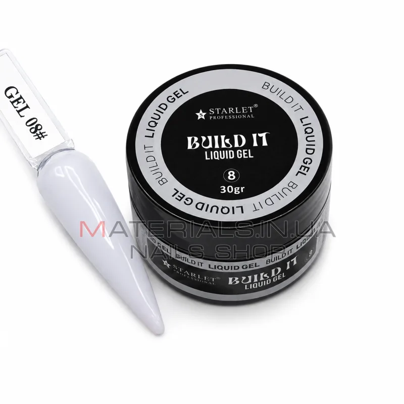 Гель для наращивания и укрепления ногтей Build It Liquid Gel Starlet Professional №08, 30г