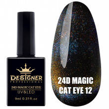 Гель-лак "Кошачий глаз" 24D Magic Cat Eye Designer Professional, 9мл. №12