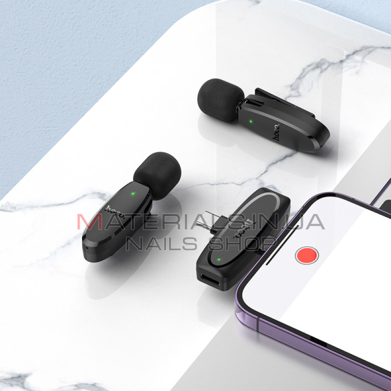 Бездротовий цифровий мікрофон Hoco L15 Dual-Professional, Lightning + USB-C