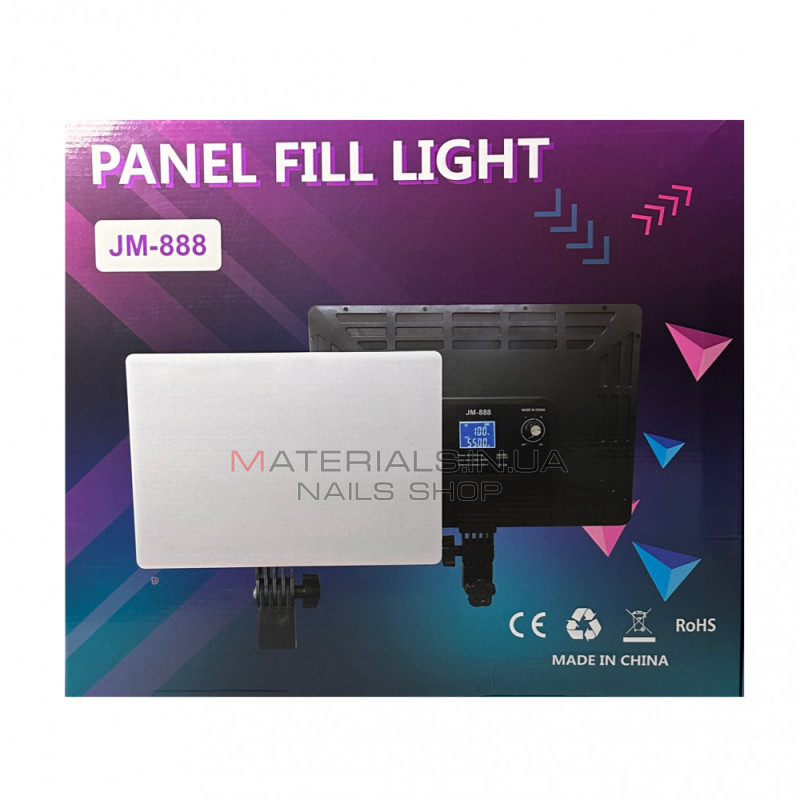 Лампа видеосвет LED JM888 45x32 cm 800 Lights 3200K-5500K 65W Лампа видеосвет LED JM888 45x32 cm 800 Lights 3200K-5500K 65W