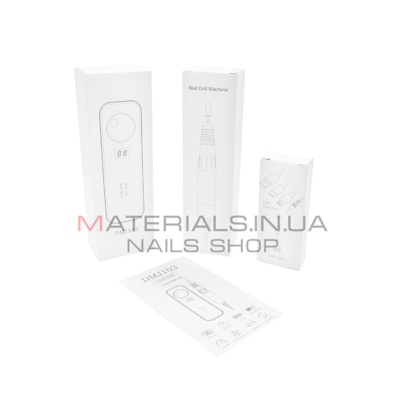Аппарат для маникюра и педикюра DMJ-103 black, на аккумуляторе, 30000 об, 12W