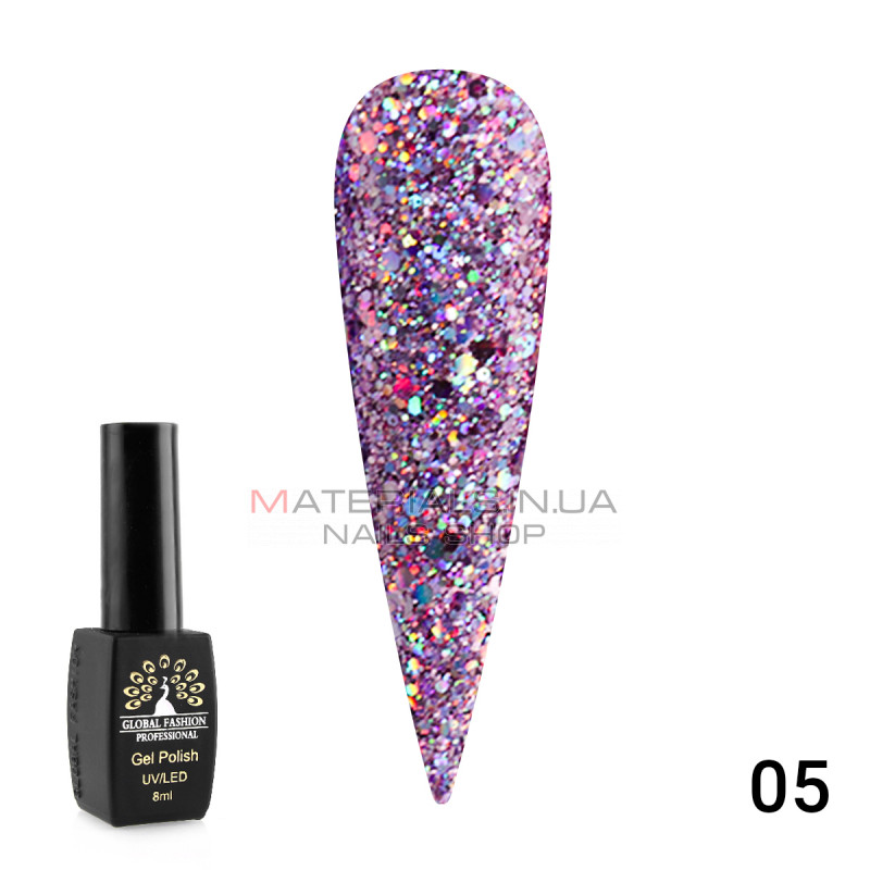 Гель лак Diamond Ball Global Fashion 8 мл, 005 Гель лак Diamond Ball Global Fashion 8 мл, 005