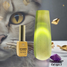 Гель лак кошачий глаз витражный 8 мл, Stained glass cat eyes 03