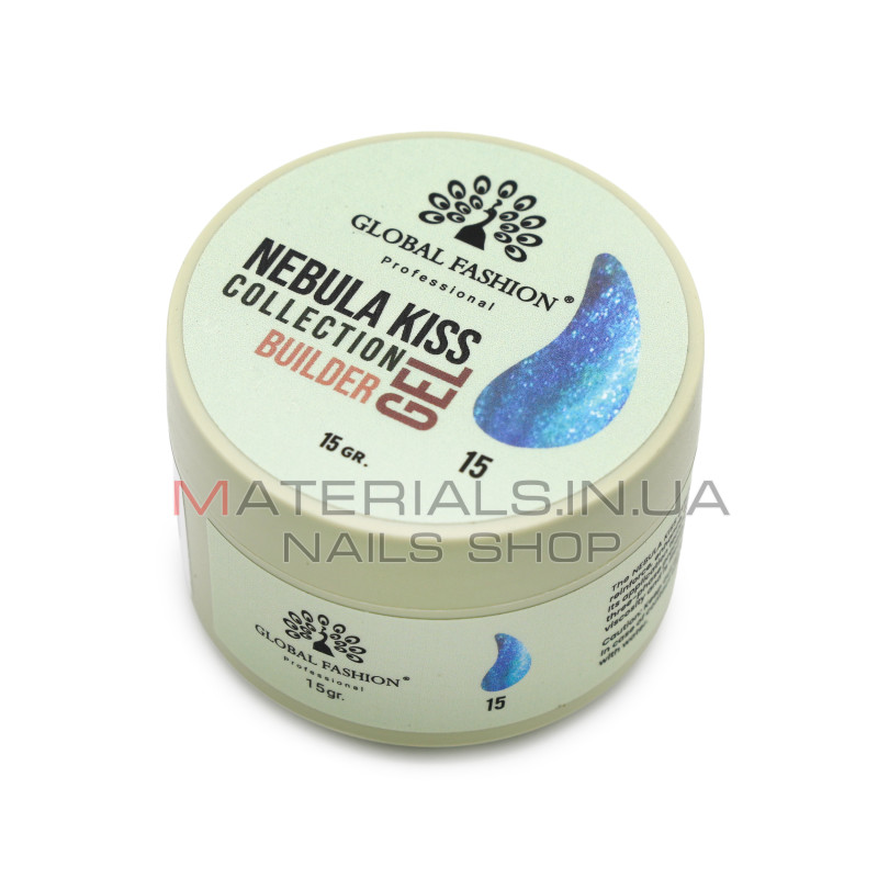 Гель для моделювання нігтів 15 гр, Nebula Kiss Builder Gel 15