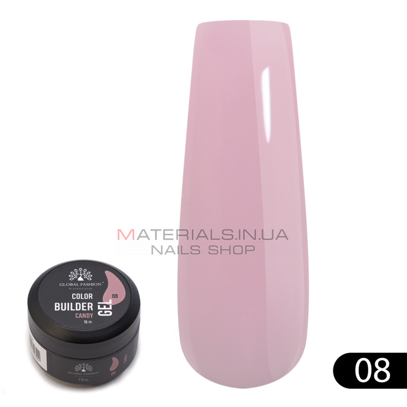 Гель для моделирования ногтей 15 гр, Color Builder Gel 08- Candy Гель для моделирования ногтей 15 гр, Color Builder Gel 08- Candy