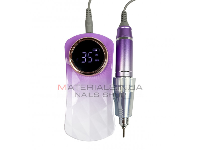 Фрезер для манікюру акумуляторний 35000 оборотів Nail Drill ZS 236 violet фрезер для манікюру портативний