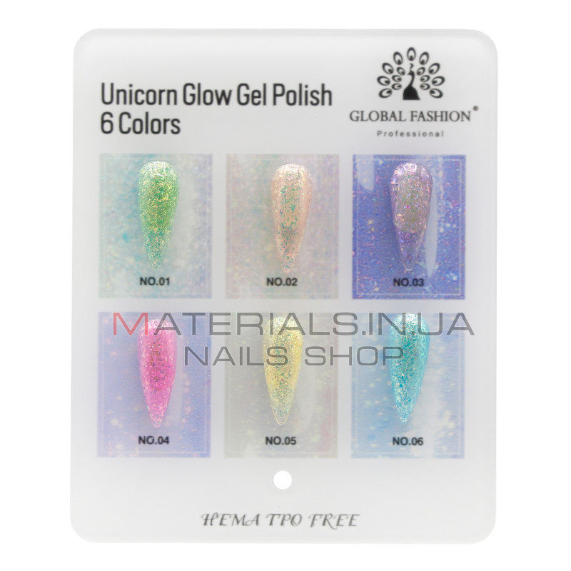 Гель лак кошачий глаз Unicorn Glow 8 мл, 01