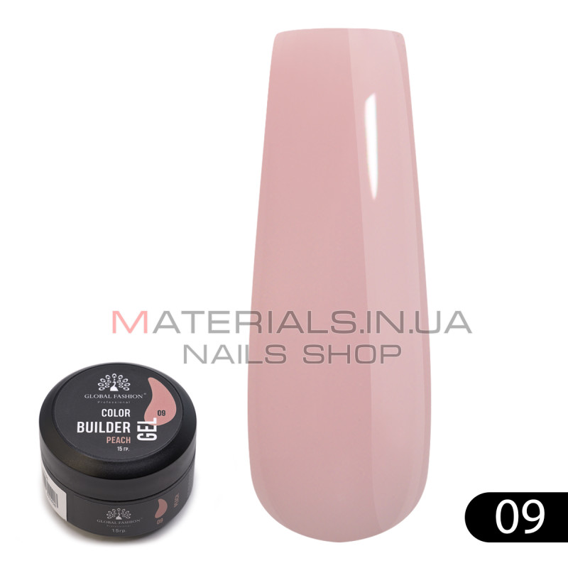 Гель для моделювання нігтів 15 гр, Color Builder Gel 09- Peach