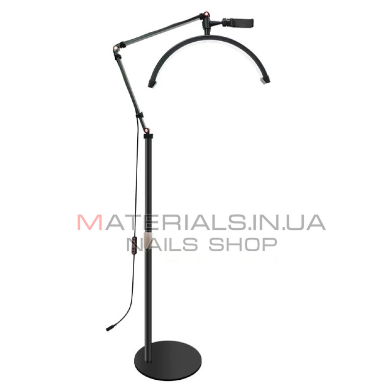 Безтіньова підлогова LED-лампа Smart MOON Light HD-M2X, 20 Вт, Чорна