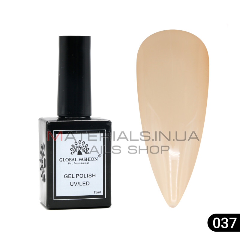 Гель лак Global Fashion, Gel polish 15 ml, 37