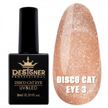 Светоотражающий гель-лак Disco Cat Eye №3, 9 мл., Дизайнер (Кошачий глаз)