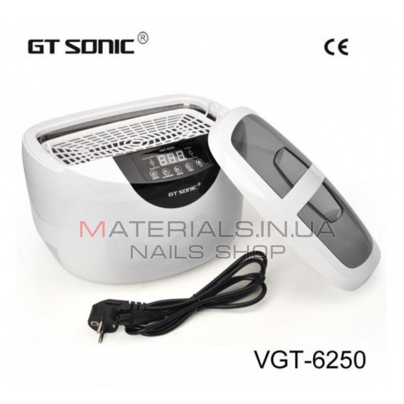 Ультразвуковий очищувач VGT-6250 з підігрівом, 2.5л