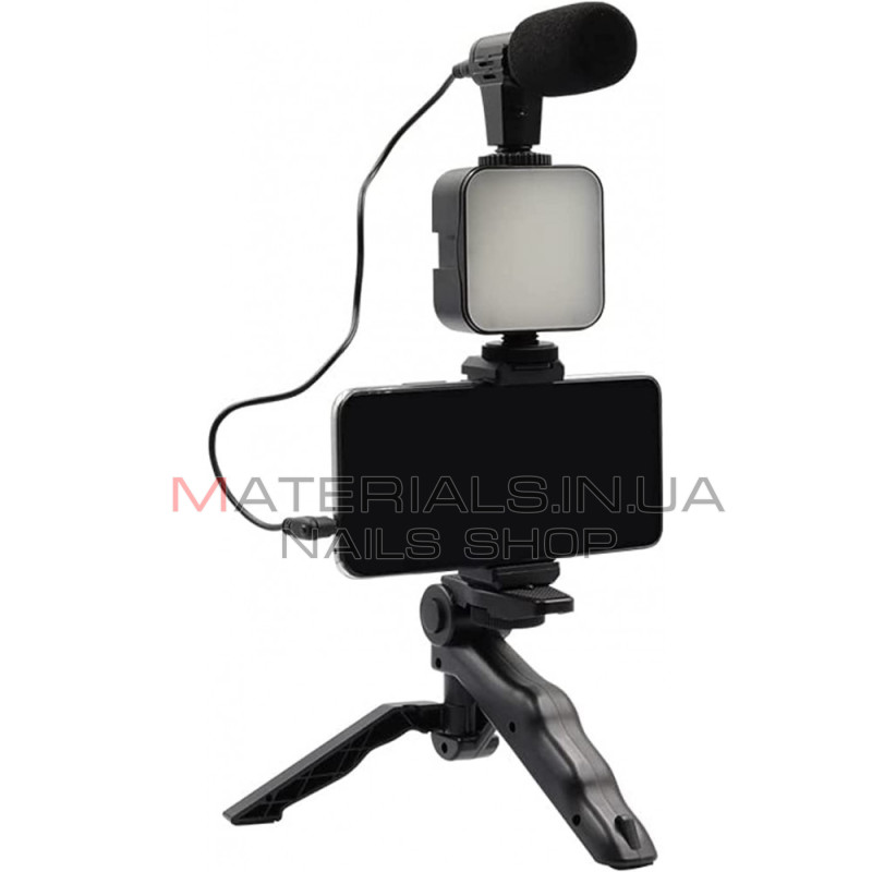 Монопод Tripod AY-49, Bluetooth, LED Lamp, Microphone, 0,78 м